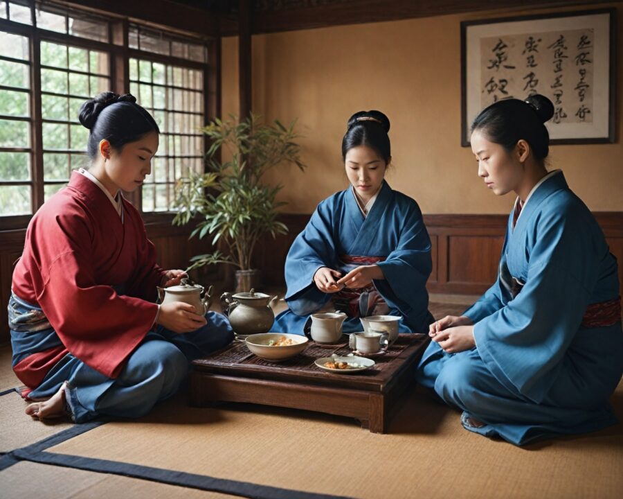 Como o chá é usado em cerimônias tradicionais ao redor do mundo